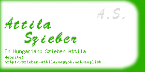 attila szieber business card